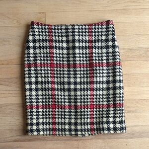 Talbots Black and Red Plaid Pencil Skirt 4P